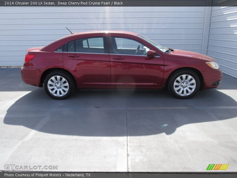 Deep Cherry Red Crystal Pearl / Black 2014 Chrysler 200 LX Sedan