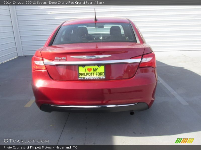 Deep Cherry Red Crystal Pearl / Black 2014 Chrysler 200 LX Sedan