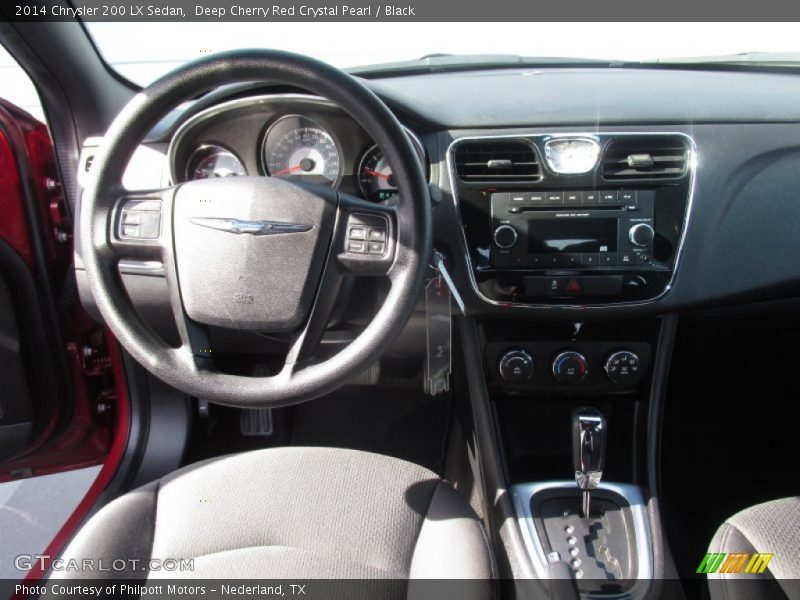 Deep Cherry Red Crystal Pearl / Black 2014 Chrysler 200 LX Sedan