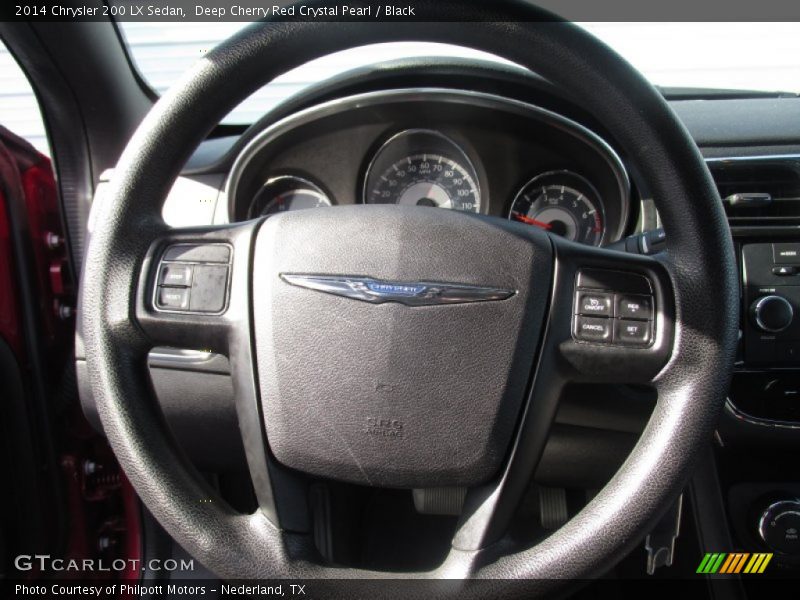 Deep Cherry Red Crystal Pearl / Black 2014 Chrysler 200 LX Sedan