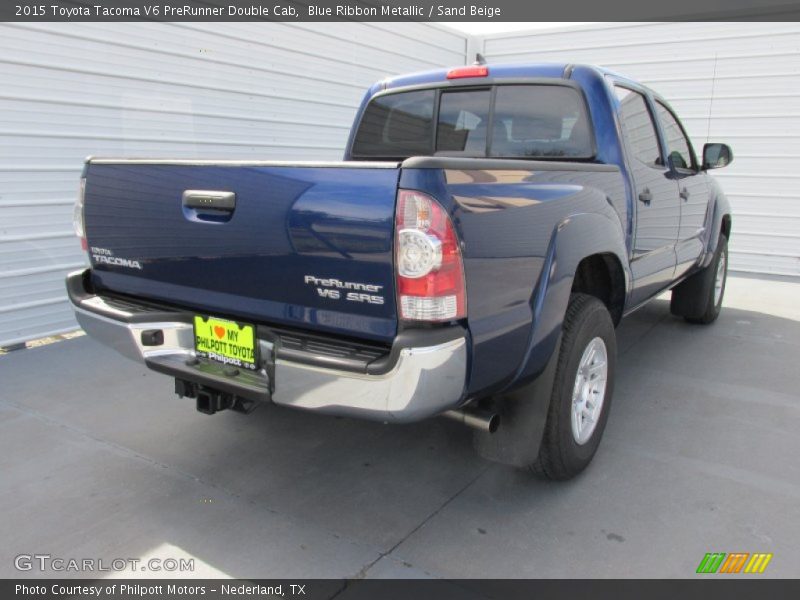 Blue Ribbon Metallic / Sand Beige 2015 Toyota Tacoma V6 PreRunner Double Cab