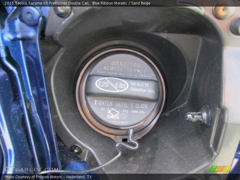Blue Ribbon Metallic / Sand Beige 2015 Toyota Tacoma V6 PreRunner Double Cab