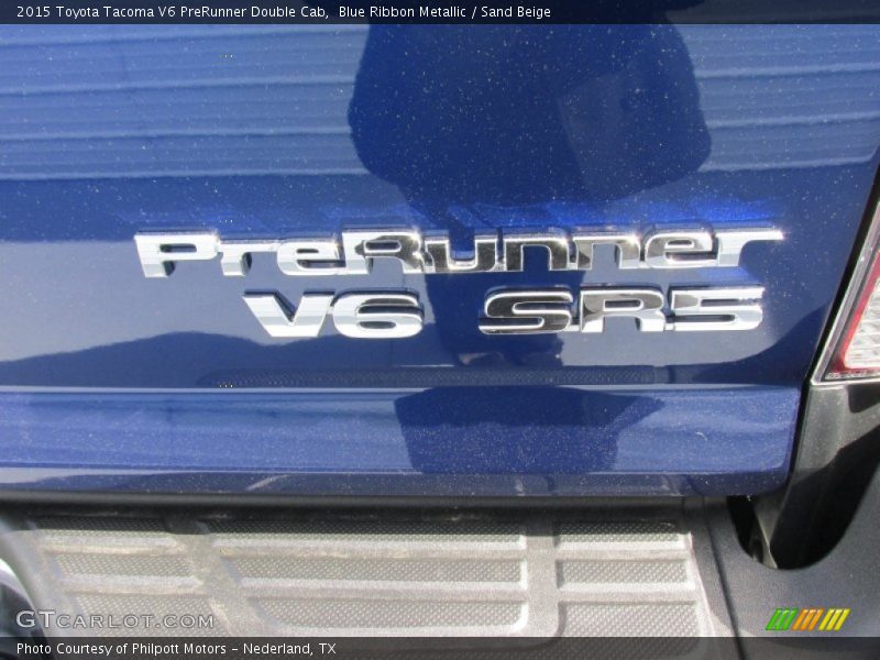 Blue Ribbon Metallic / Sand Beige 2015 Toyota Tacoma V6 PreRunner Double Cab