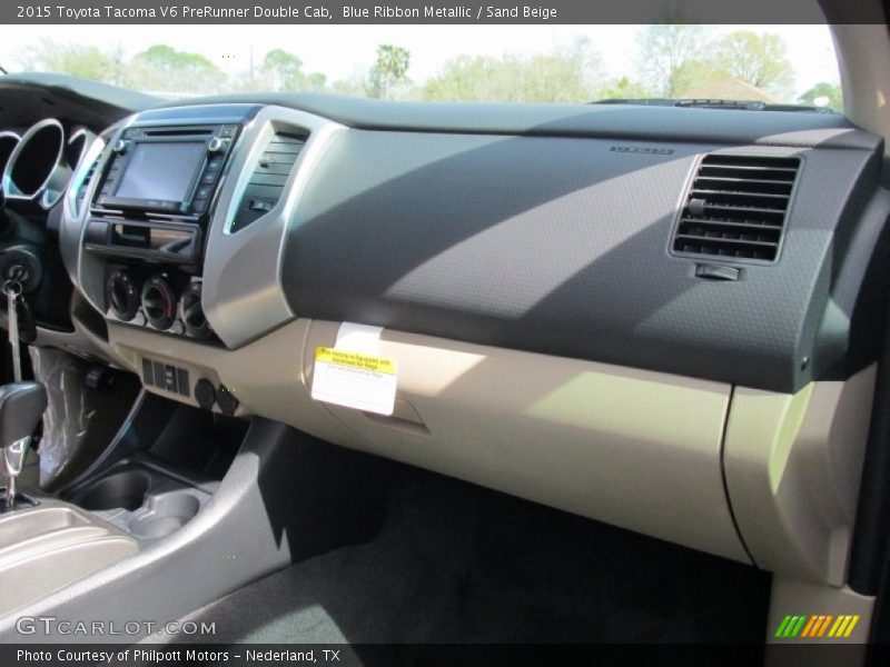 Blue Ribbon Metallic / Sand Beige 2015 Toyota Tacoma V6 PreRunner Double Cab