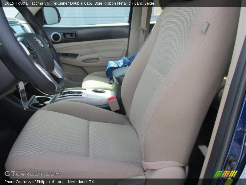 Blue Ribbon Metallic / Sand Beige 2015 Toyota Tacoma V6 PreRunner Double Cab