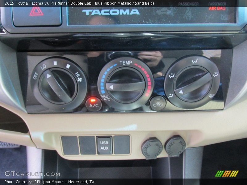 Blue Ribbon Metallic / Sand Beige 2015 Toyota Tacoma V6 PreRunner Double Cab