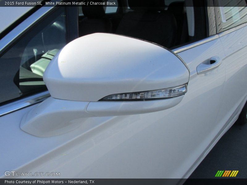 White Platinum Metallic / Charcoal Black 2015 Ford Fusion SE