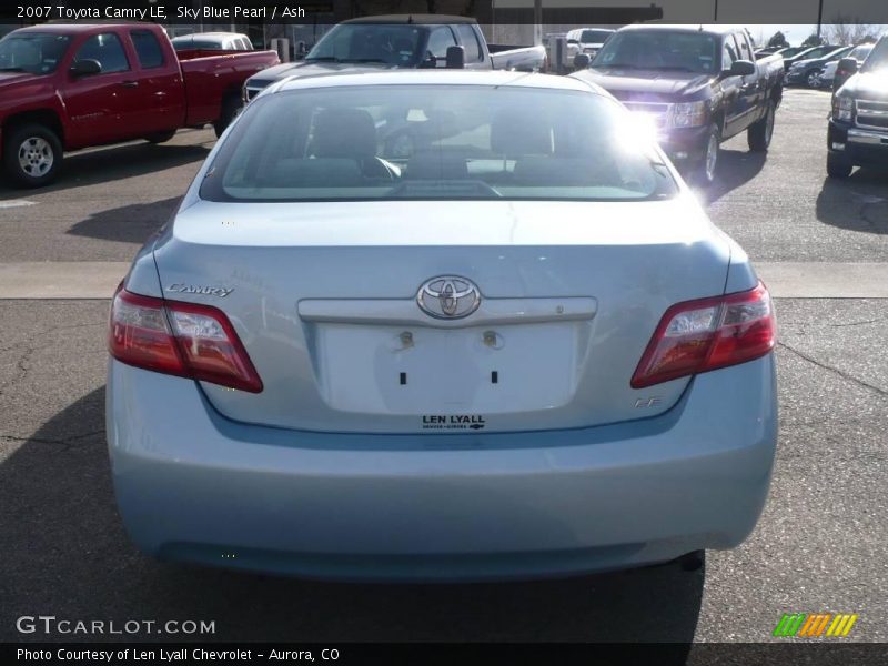 Sky Blue Pearl / Ash 2007 Toyota Camry LE