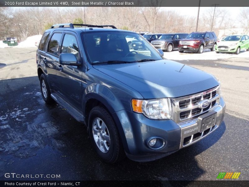 Steel Blue Metallic / Charcoal Black 2010 Ford Escape Limited V6 4WD