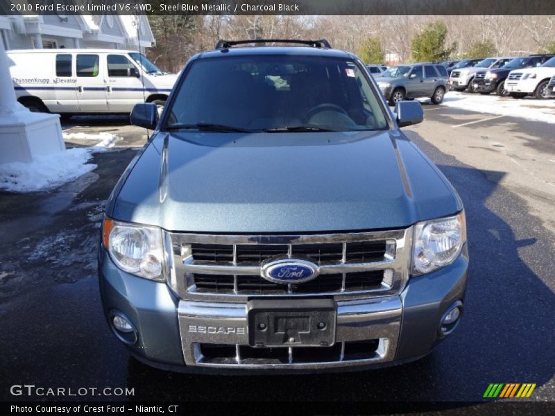 Steel Blue Metallic / Charcoal Black 2010 Ford Escape Limited V6 4WD