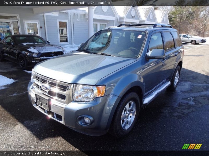 Steel Blue Metallic / Charcoal Black 2010 Ford Escape Limited V6 4WD