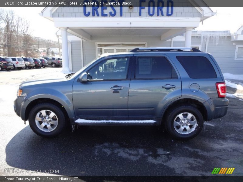 Steel Blue Metallic / Charcoal Black 2010 Ford Escape Limited V6 4WD