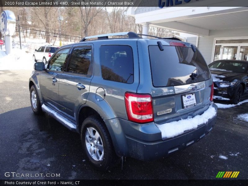 Steel Blue Metallic / Charcoal Black 2010 Ford Escape Limited V6 4WD