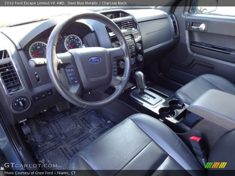Steel Blue Metallic / Charcoal Black 2010 Ford Escape Limited V6 4WD