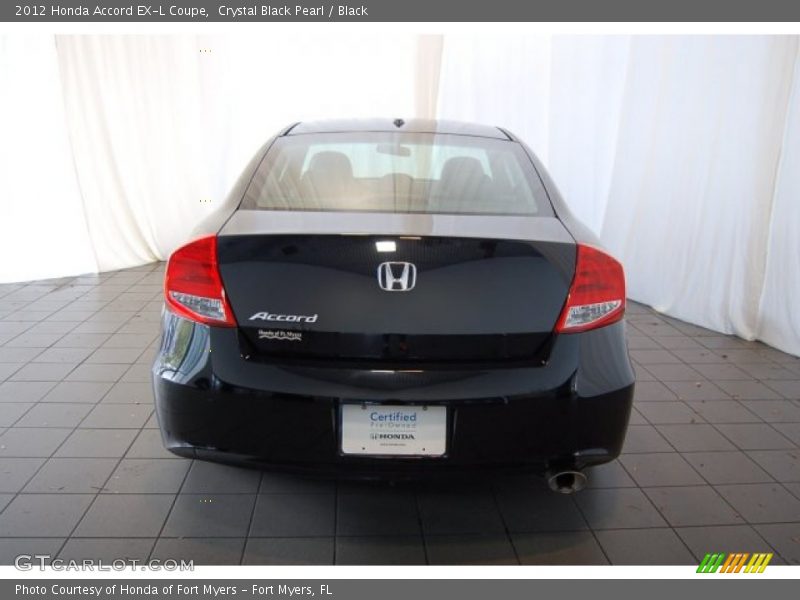 Crystal Black Pearl / Black 2012 Honda Accord EX-L Coupe