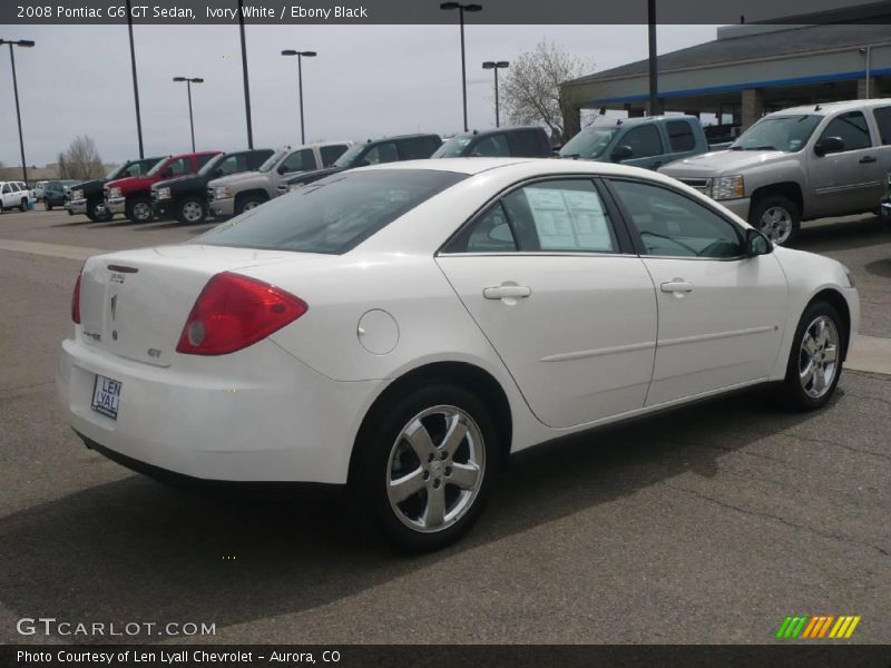 Ivory White / Ebony Black 2008 Pontiac G6 GT Sedan