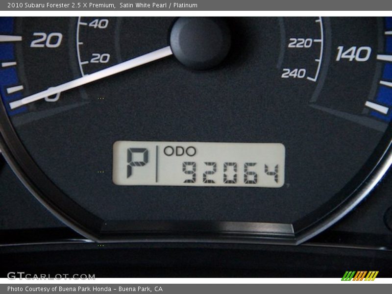 Satin White Pearl / Platinum 2010 Subaru Forester 2.5 X Premium