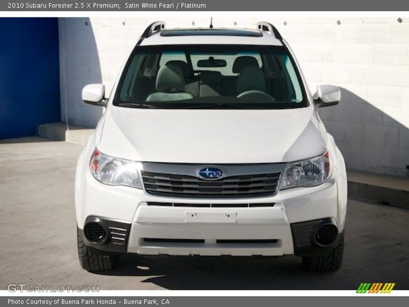 Satin White Pearl / Platinum 2010 Subaru Forester 2.5 X Premium