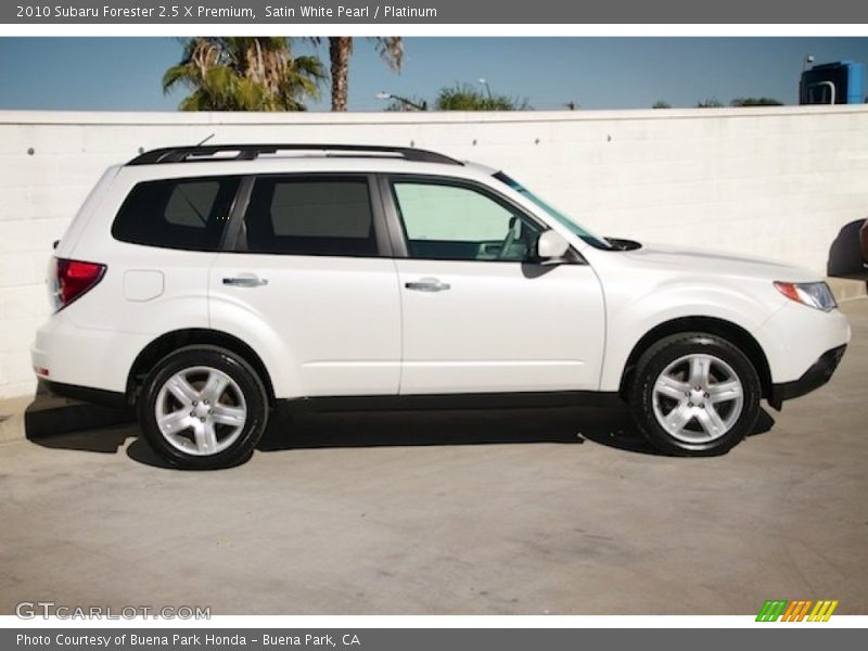 Satin White Pearl / Platinum 2010 Subaru Forester 2.5 X Premium