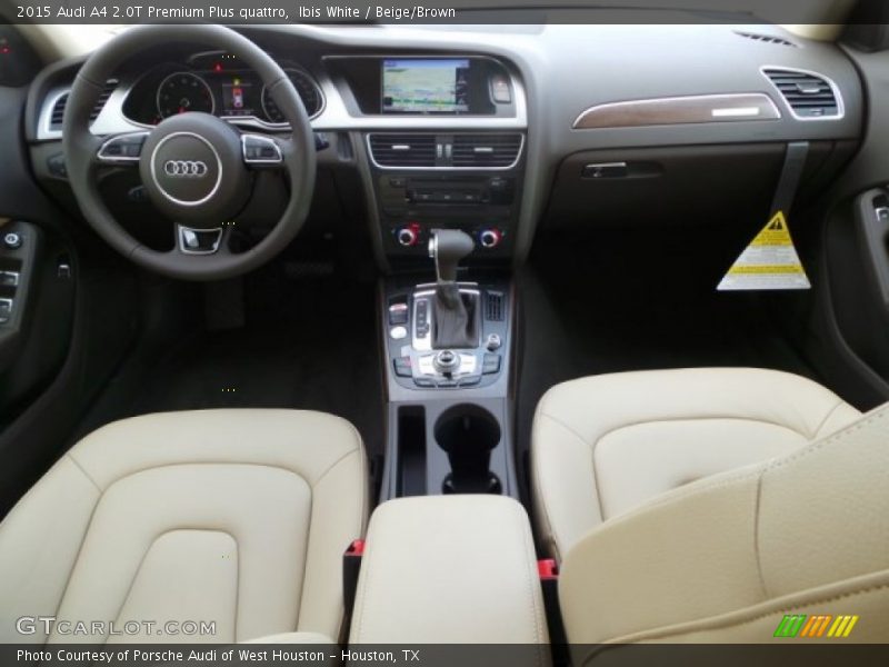 Ibis White / Beige/Brown 2015 Audi A4 2.0T Premium Plus quattro