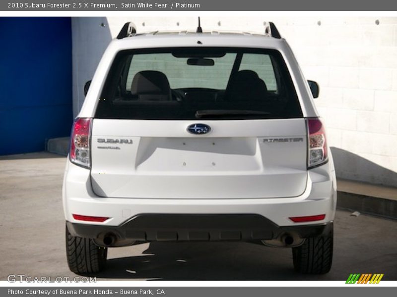 Satin White Pearl / Platinum 2010 Subaru Forester 2.5 X Premium