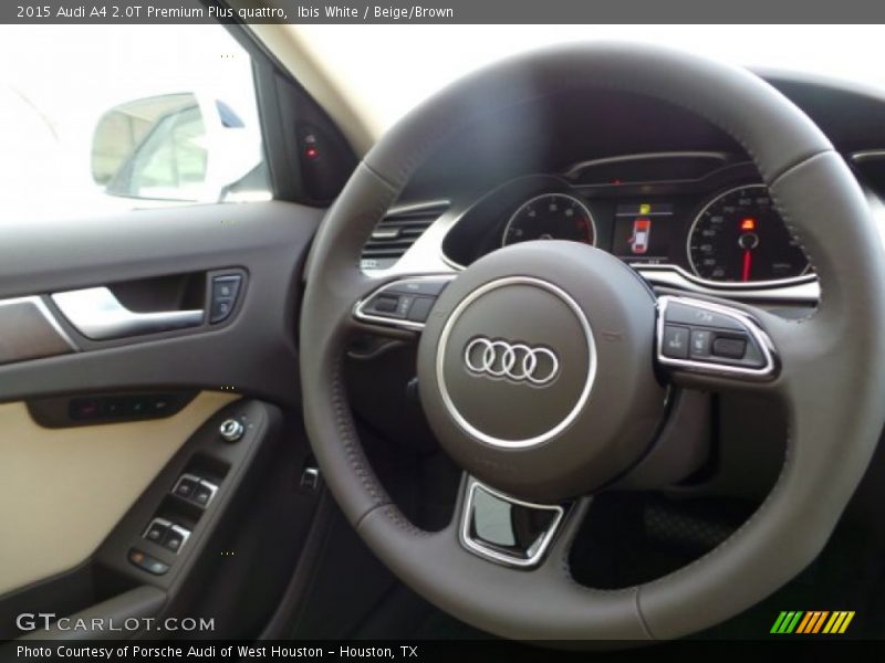 Ibis White / Beige/Brown 2015 Audi A4 2.0T Premium Plus quattro