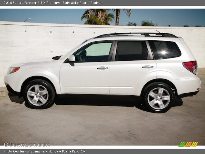 Satin White Pearl / Platinum 2010 Subaru Forester 2.5 X Premium