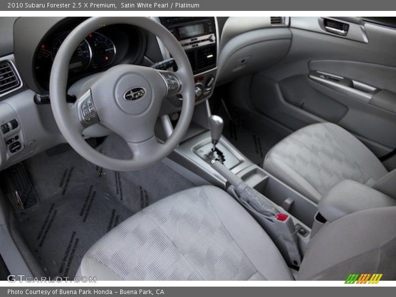 Satin White Pearl / Platinum 2010 Subaru Forester 2.5 X Premium