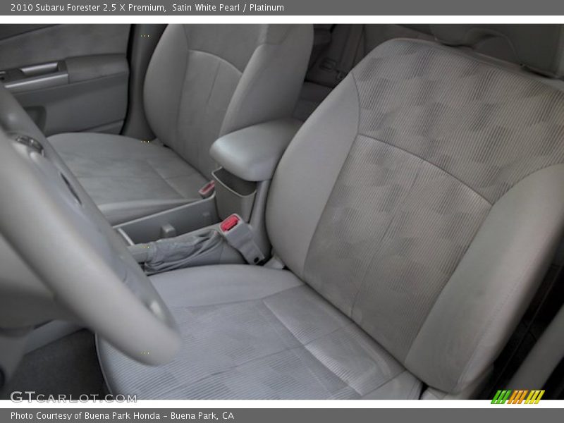 Satin White Pearl / Platinum 2010 Subaru Forester 2.5 X Premium