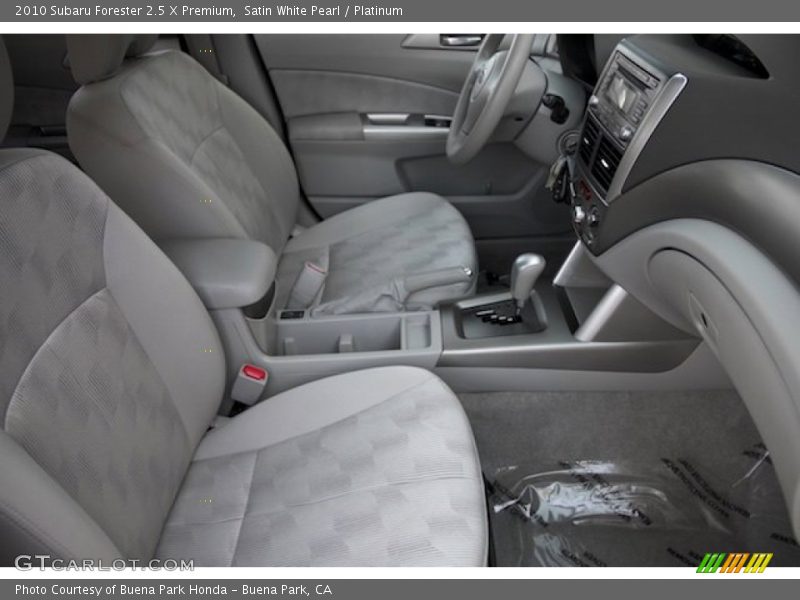Satin White Pearl / Platinum 2010 Subaru Forester 2.5 X Premium