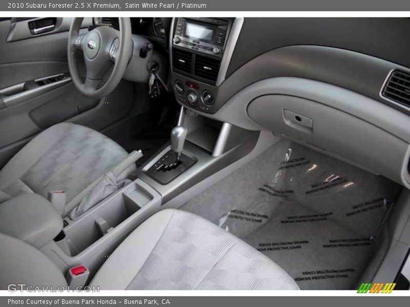 Satin White Pearl / Platinum 2010 Subaru Forester 2.5 X Premium