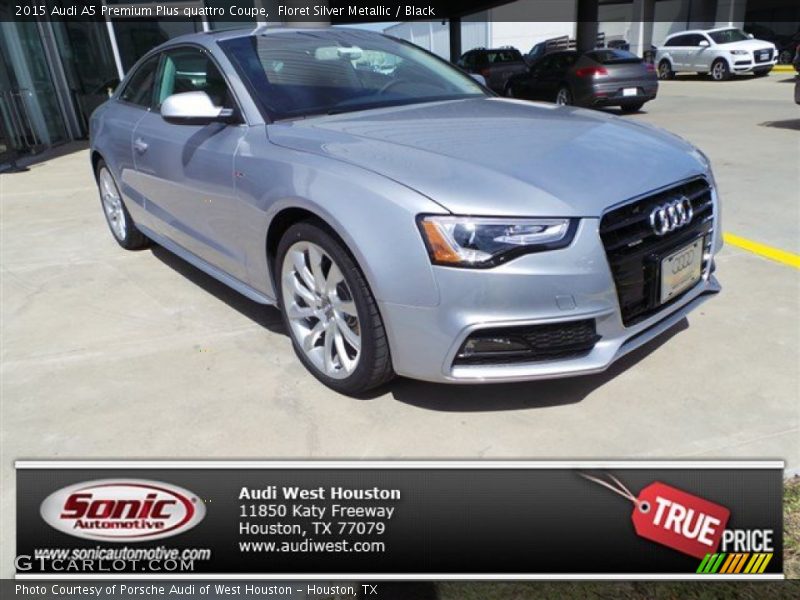 Floret Silver Metallic / Black 2015 Audi A5 Premium Plus quattro Coupe