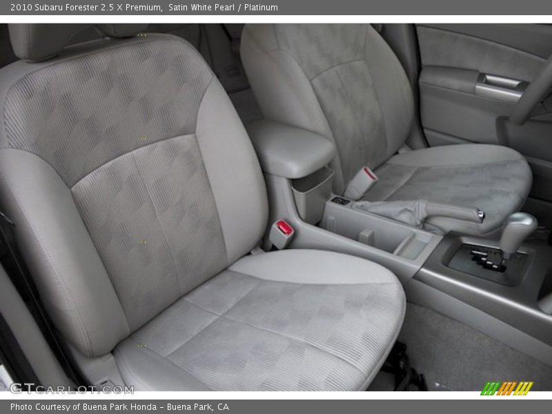 Satin White Pearl / Platinum 2010 Subaru Forester 2.5 X Premium