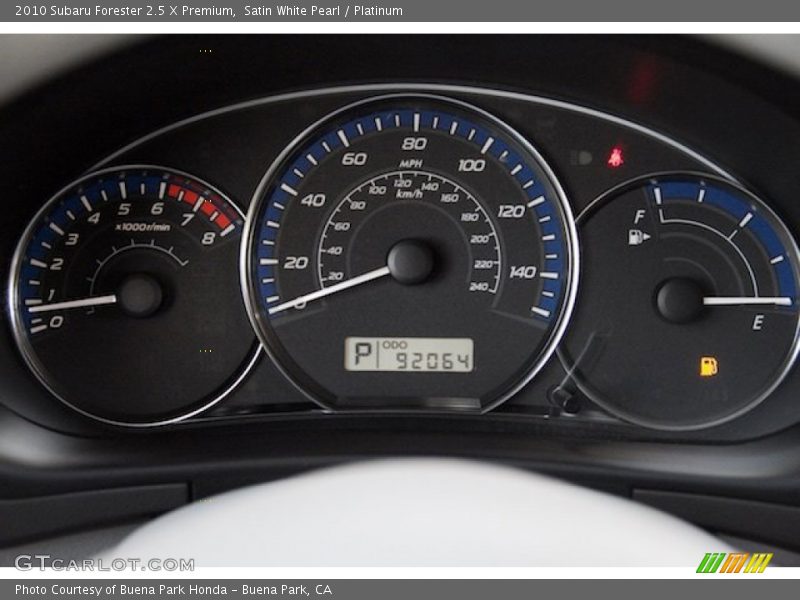 Satin White Pearl / Platinum 2010 Subaru Forester 2.5 X Premium