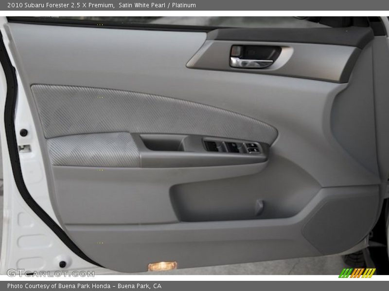 Satin White Pearl / Platinum 2010 Subaru Forester 2.5 X Premium