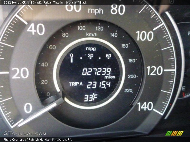 Urban Titanium Metallic / Black 2012 Honda CR-V EX 4WD