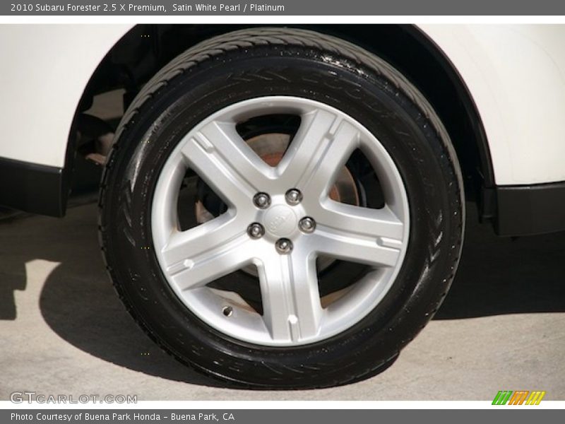 Satin White Pearl / Platinum 2010 Subaru Forester 2.5 X Premium