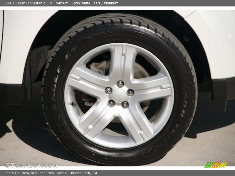 Satin White Pearl / Platinum 2010 Subaru Forester 2.5 X Premium