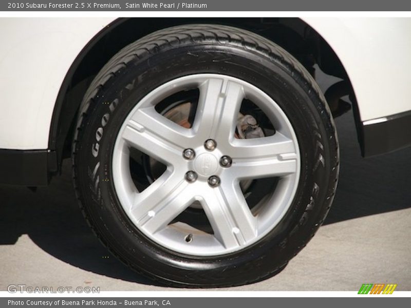 Satin White Pearl / Platinum 2010 Subaru Forester 2.5 X Premium