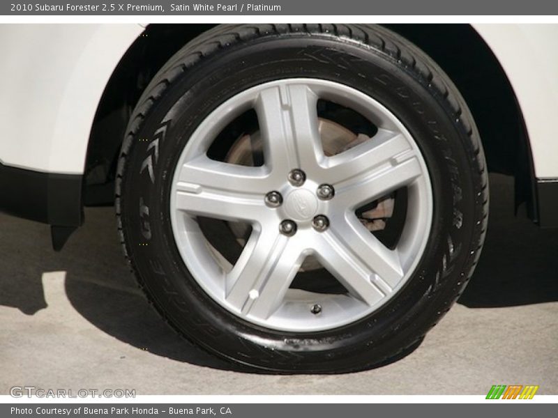 Satin White Pearl / Platinum 2010 Subaru Forester 2.5 X Premium