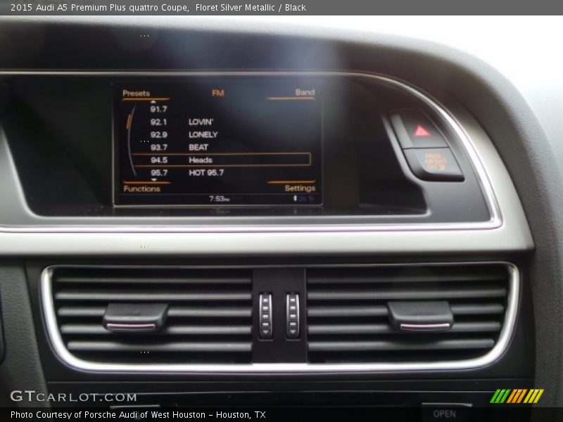 Floret Silver Metallic / Black 2015 Audi A5 Premium Plus quattro Coupe