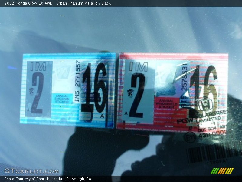 Urban Titanium Metallic / Black 2012 Honda CR-V EX 4WD