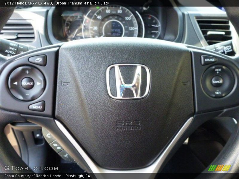 Urban Titanium Metallic / Black 2012 Honda CR-V EX 4WD