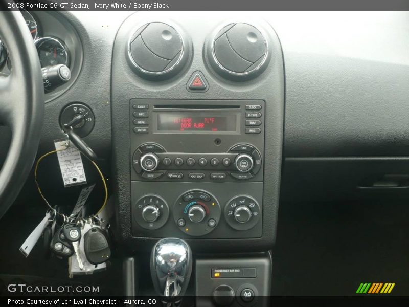 Ivory White / Ebony Black 2008 Pontiac G6 GT Sedan