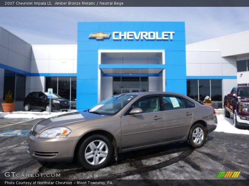 Amber Bronze Metallic / Neutral Beige 2007 Chevrolet Impala LS