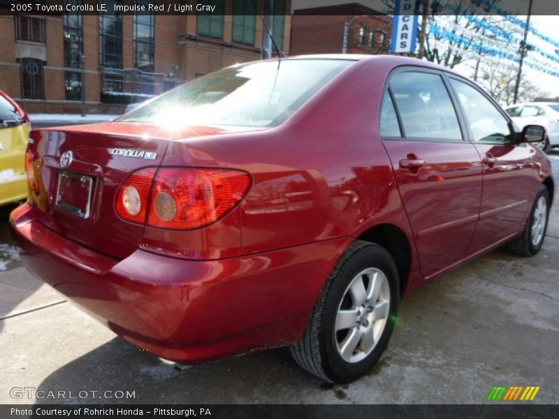 Impulse Red / Light Gray 2005 Toyota Corolla LE