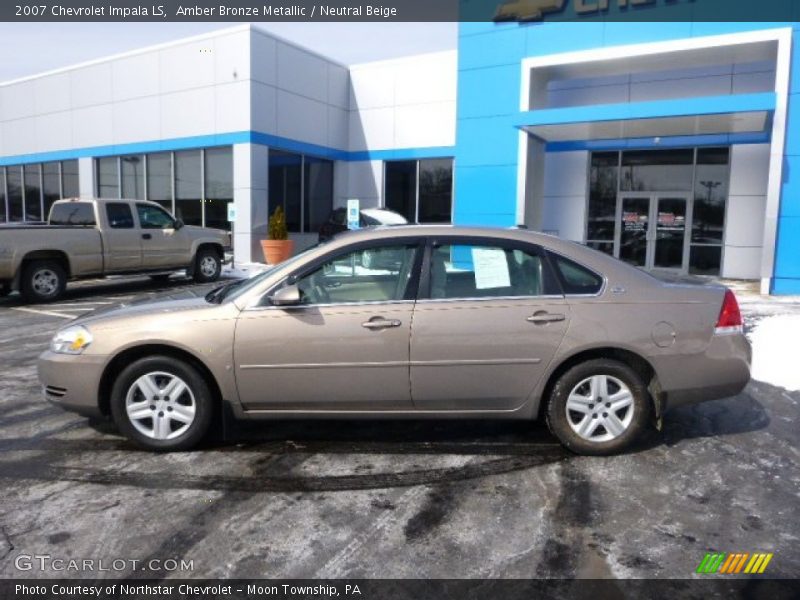 Amber Bronze Metallic / Neutral Beige 2007 Chevrolet Impala LS