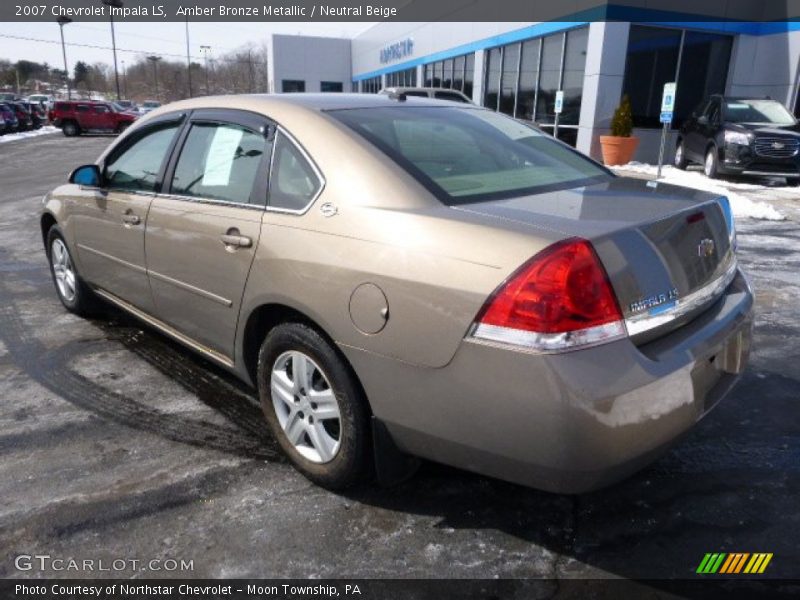 Amber Bronze Metallic / Neutral Beige 2007 Chevrolet Impala LS
