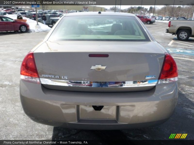 Amber Bronze Metallic / Neutral Beige 2007 Chevrolet Impala LS