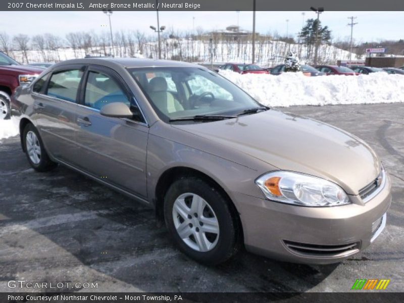 Amber Bronze Metallic / Neutral Beige 2007 Chevrolet Impala LS